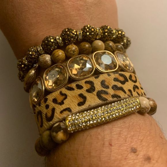 Brown 5 bracelet stack - Picture 1 of 8